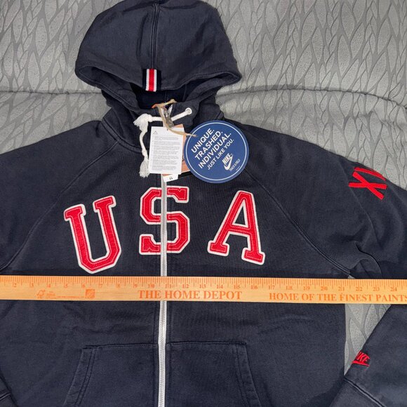 Vintage Nike Track and Field Team USA Olympic Full Zip Hoodie Men's M 452148-473 - Picture 11 of 15